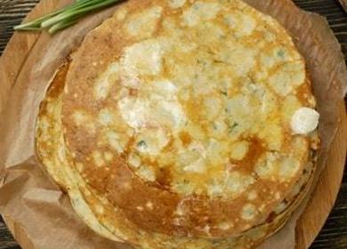 Ang pinaka-masarap na pancake na may keso: dalawang hakbang-hakbang na mga recipe na may mga larawan!