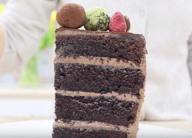 Το πιο νόστιμο κέικ μπισκότων σοκολάτας: μια συνταγή βήμα προς βήμα με μια φωτογραφία.