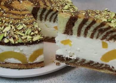 Cake Zebra: una ricetta semplice con una foto passo dopo passo