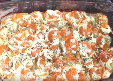 Masarap rosas na salmon na may patatas sa oven: isang recipe na may mga sunud-sunod na mga larawan at video.