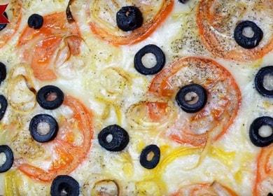 Pizza originale senza formaggio: cuciniamo secondo una ricetta passo dopo passo con una foto.