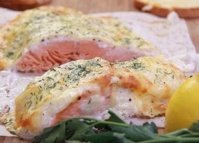 Delizioso salmone al forno: una ricetta con foto passo-passo.