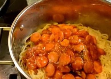 Spaghetti mit Würstchen - schnell und unglaublich lecker 🍝