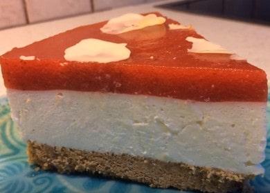 Ricetta incredibilmente deliziosa cheesecake con mascarpone: cucina con foto e video passo dopo passo.